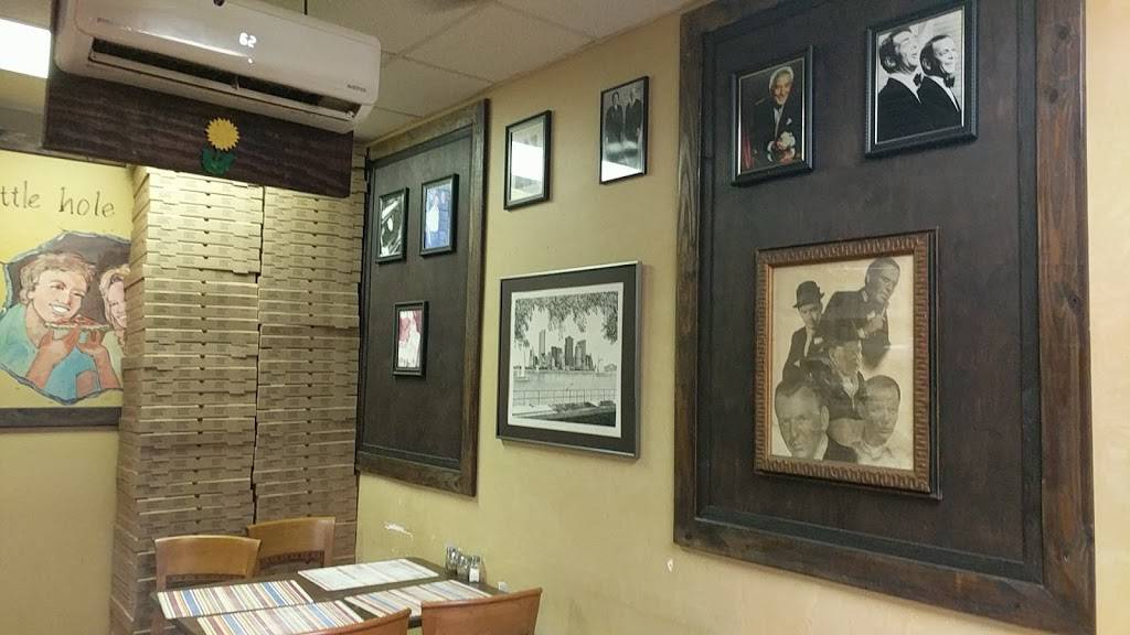 Dining area inside Tony's Pizza