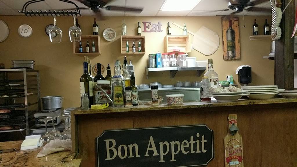 Counter area inside Tony's Pizza